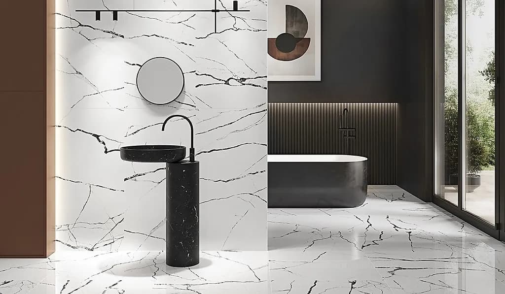Biało-czarna łazienka: jak dobrać fugę dla efektu wow?